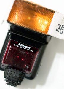 Nikon SB-24 Flash with CTO Orange Gel