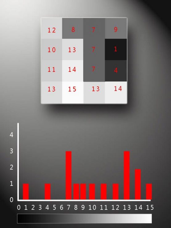 histogram describing figure 1. 