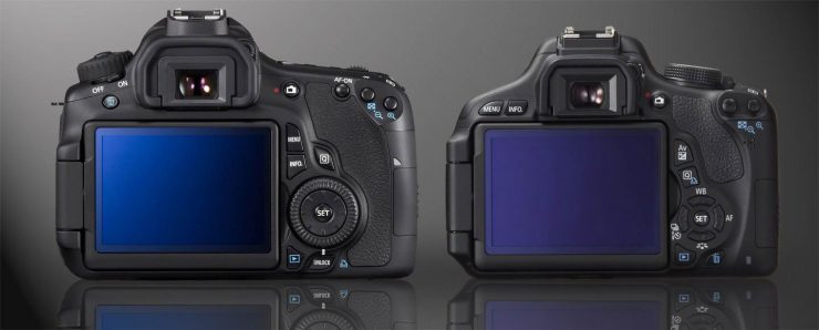 Canon 60D and T3i Articulated LCD, Rear View