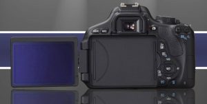 Rear view of T3i, articulated LCD