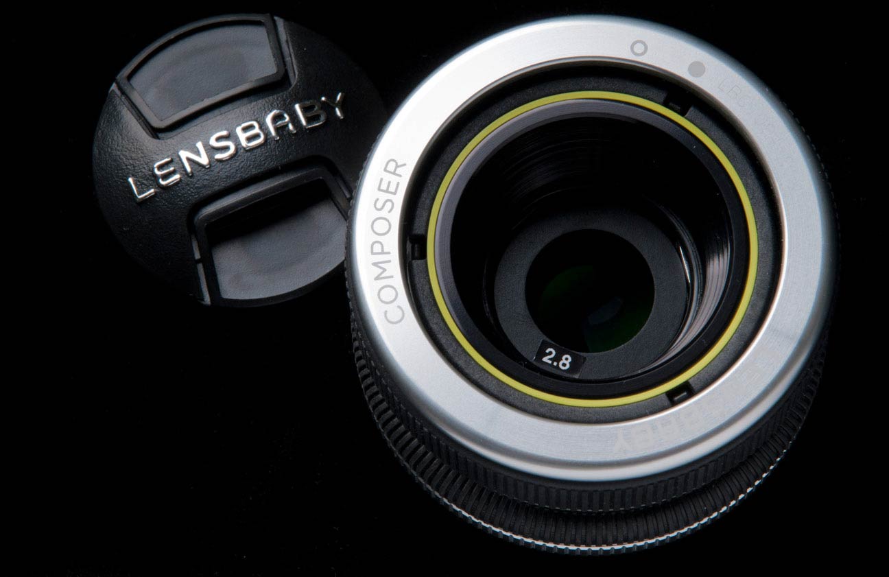 Lensbaby Composer showing aperture ring