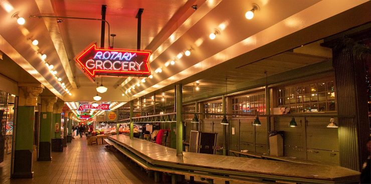 Pike Place Market at Night, Seattle 