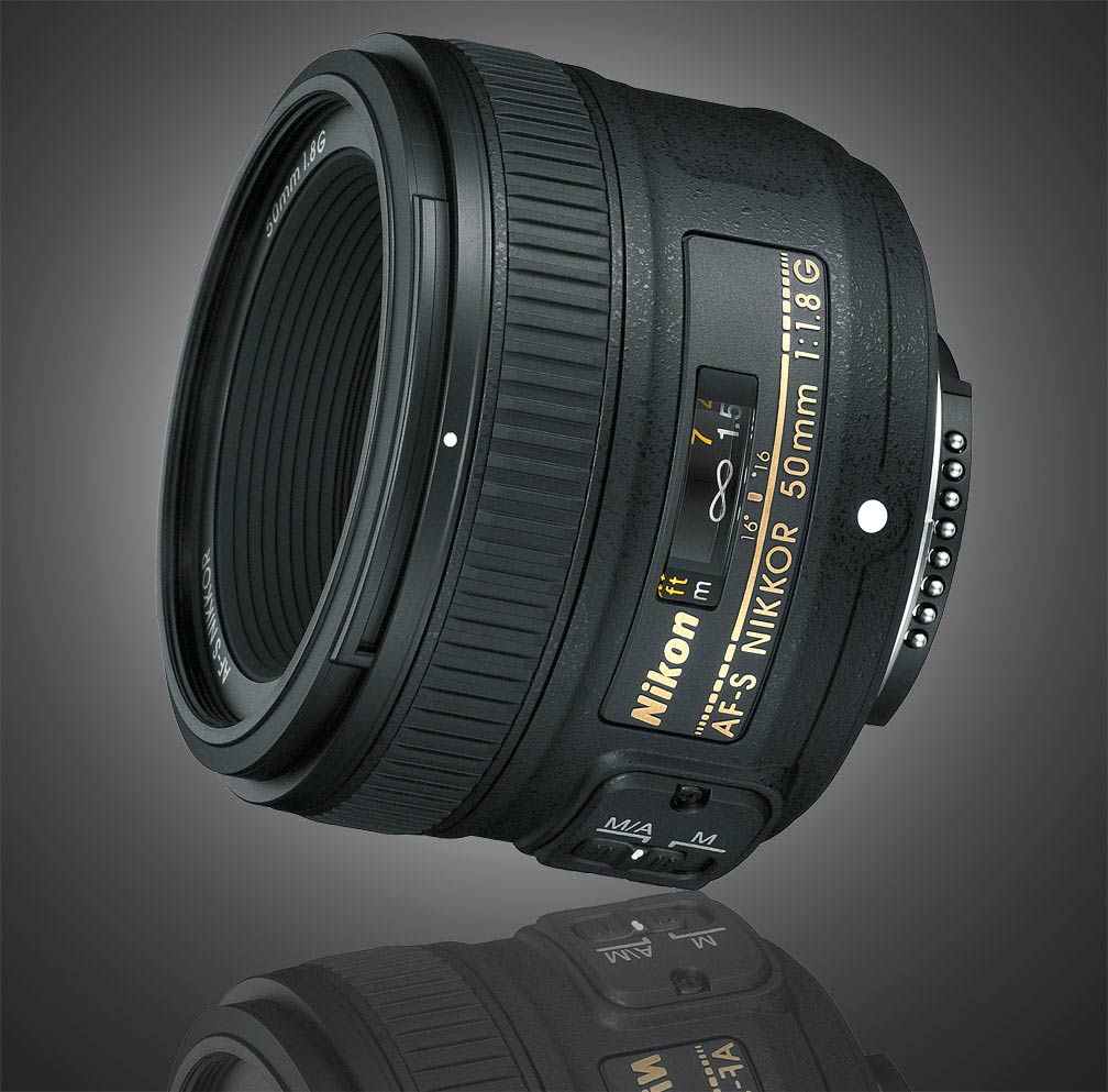 Nikon's New AF-S Nikkor 50mm f1.8G, top view