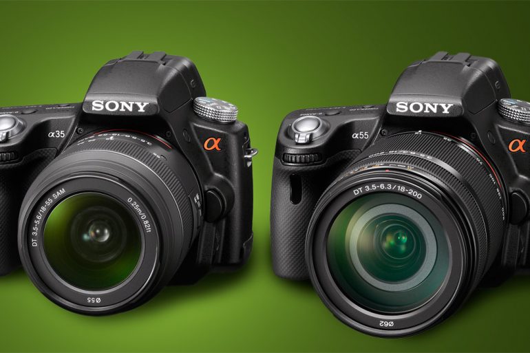 Sony a35 compared to Sony a55