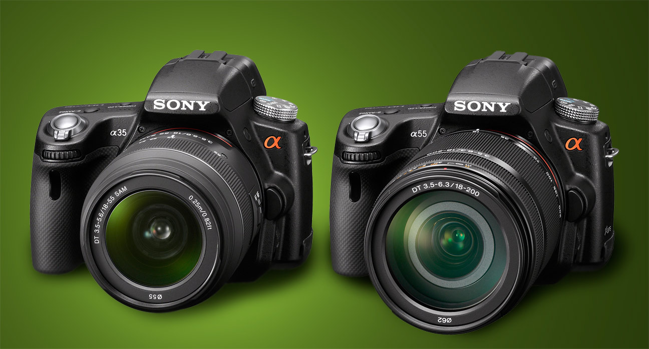 Sony a35 compared to Sony a55