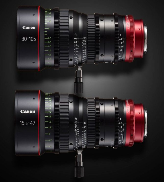 Canon 30-105 and 15.5-47mm cinema lenses