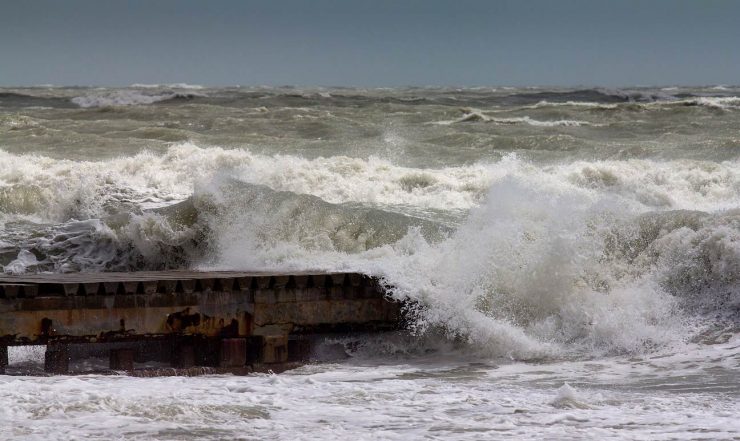 Tropical Storm Debby, Breaking Waves in Bradenton Beach