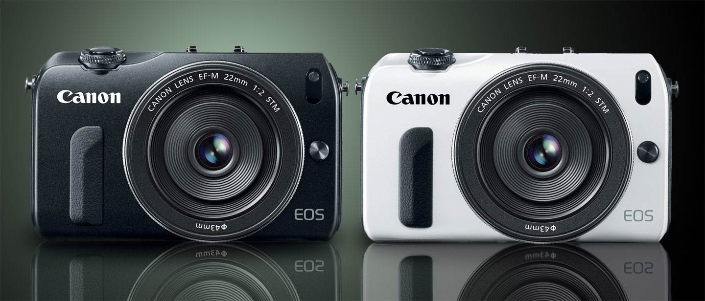 Canon EOS M Mirrorless Camera in Black or White