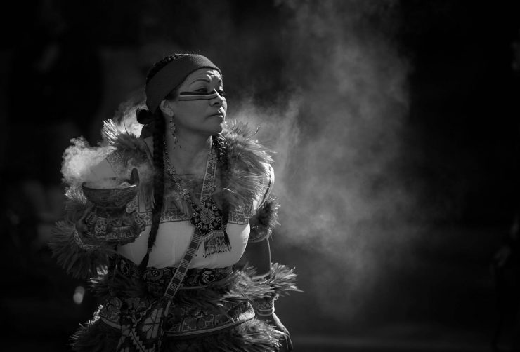 Native American Dancer, Seattle Mayday Rally
