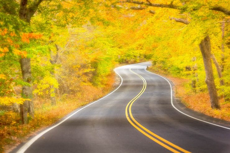 Cape Cod road, near airport.