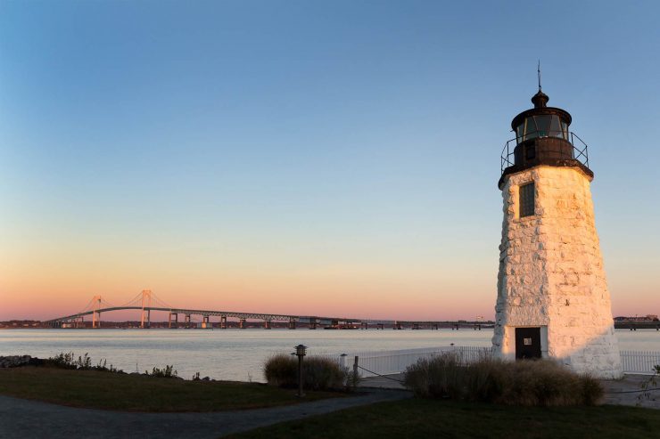 Goat Island lighthouse, Newport, RI