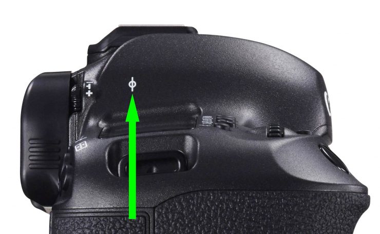 focal plane marker on Canon 5DS