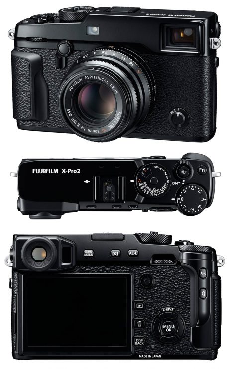 Fuji XPRO-2 front top and back