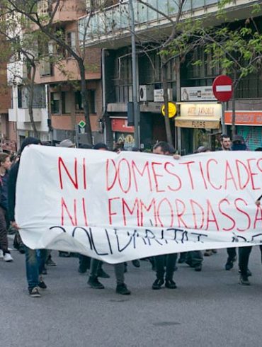 Barcelona, Spain, protest marches on Wednesday