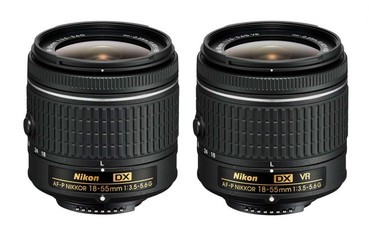 The two new AF-P 18-55mm f/3.5-5.6 lenses.