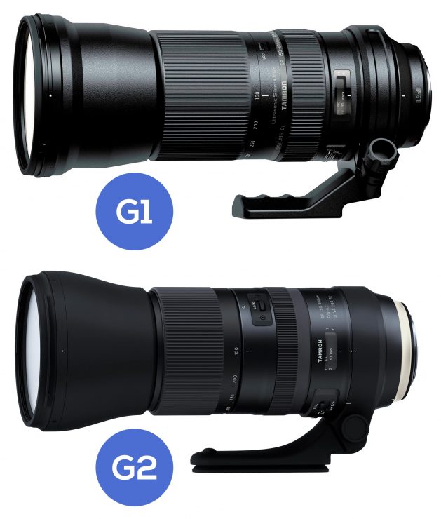 The new G2 looks like a brand new lens next to the first generation model (top).