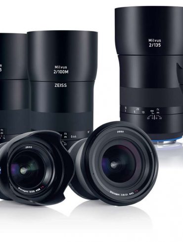 The Zeiss Milvus lineup including the 15, 18, and 135mm lenses