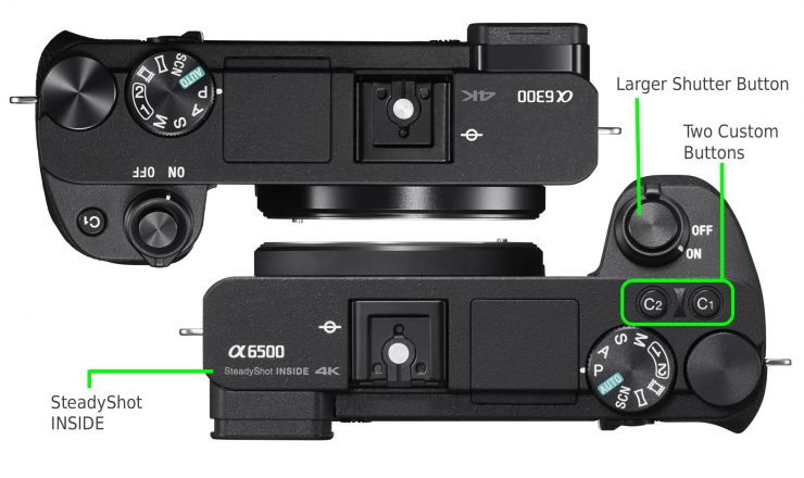 Overhead view of a6500 and a6300