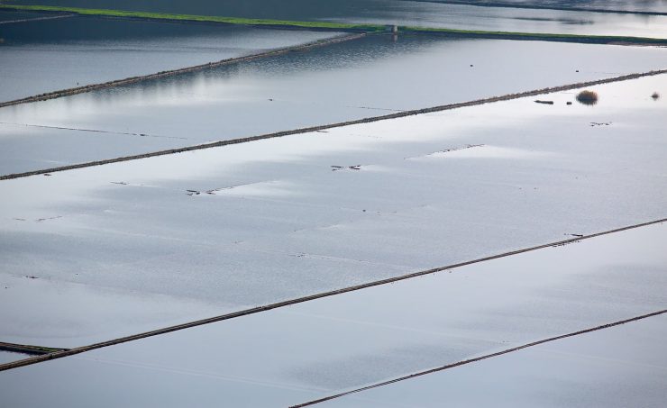 Ston Croatia salt evaporation pools.