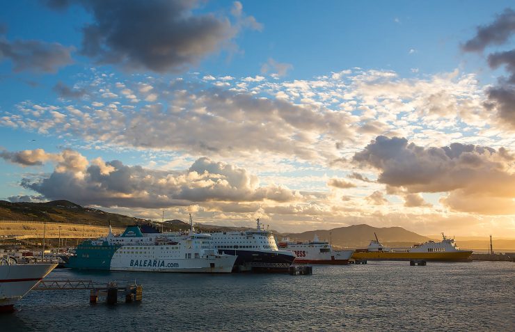 Ferries at the Tanger Med port