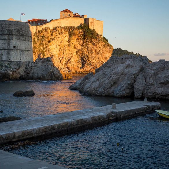 The Dubrovnik city walls from the northern harbor
