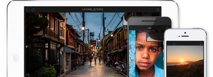 Lightroom Mobile works on Android and iOS devices.