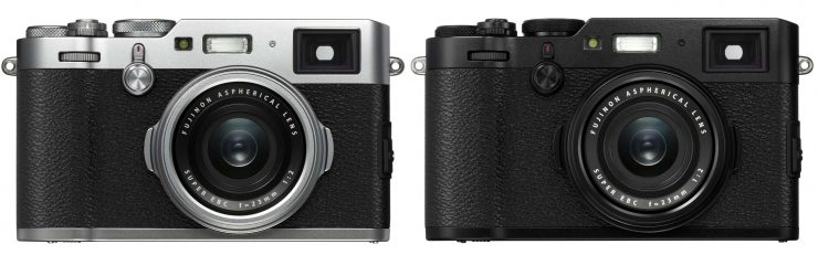 The silver and black models of the Fuji X100F