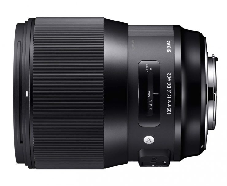 The Sigma 135mm f/1.8 HSM ART series lens.