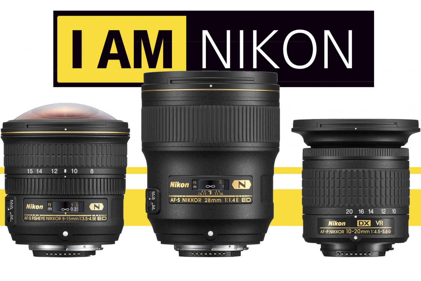 Three Nikon Lenses Banner