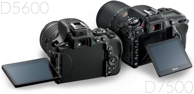 Nikon D5600 and D7500 LCD screens