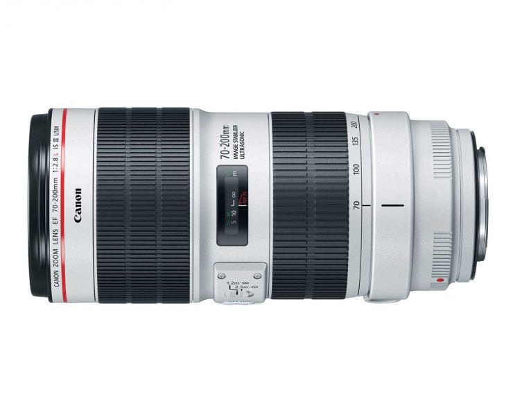 Top view of the Canon 70-200 f/2.8L IS III