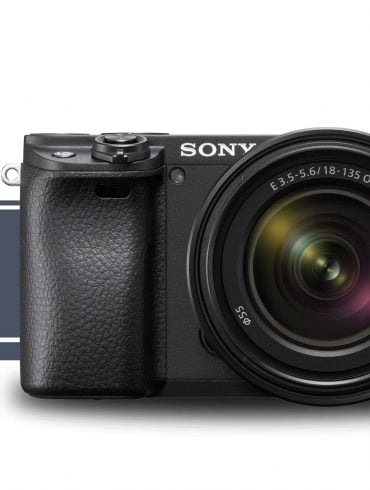 Sony a6400 camera and sony alpha logo