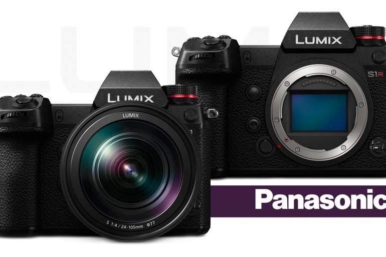 Panasonic Lumix S1 and S1R with logos