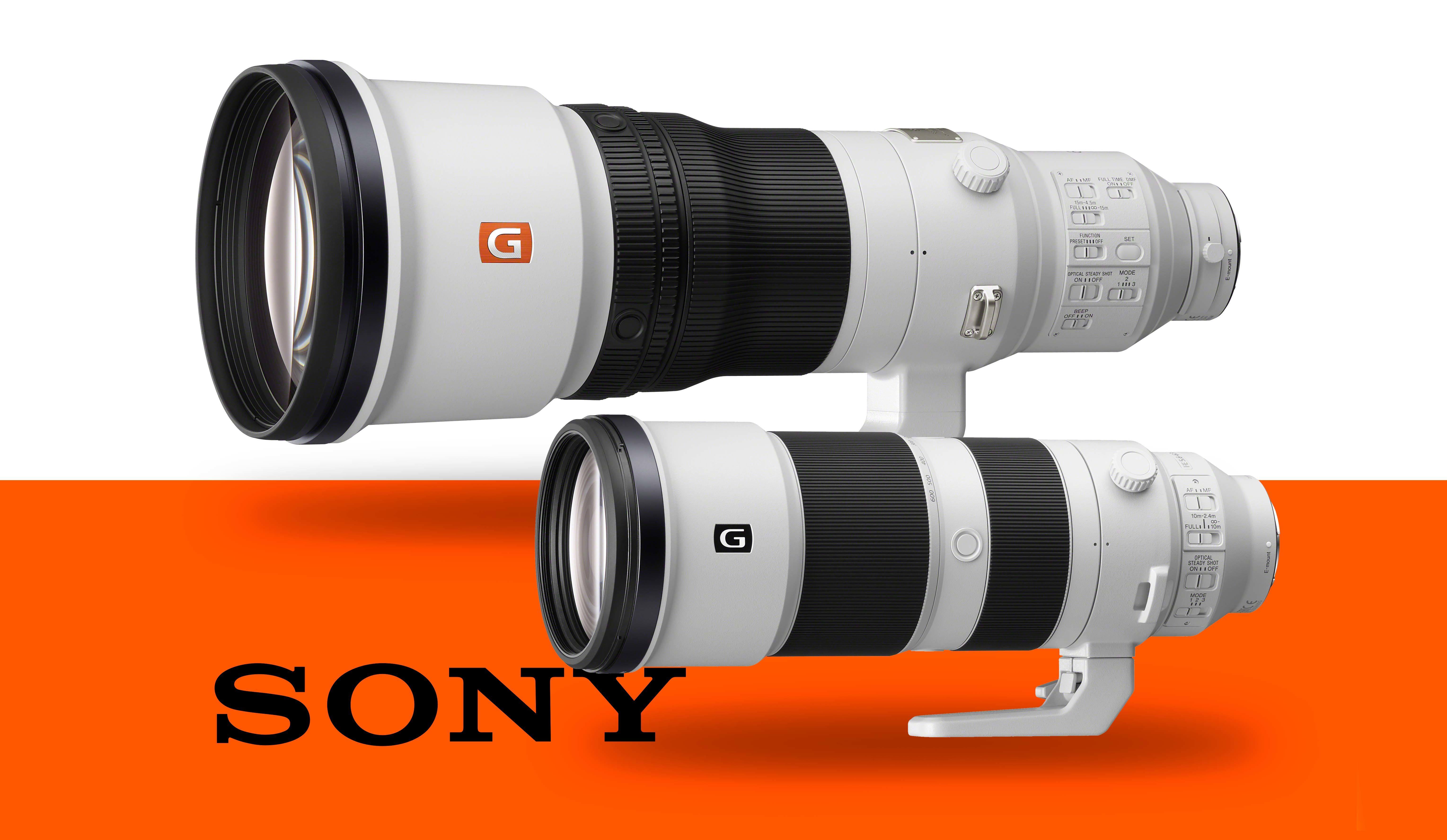Product Image of Sony 600mm f/4 OSS lens and Sony 200-600mm lens