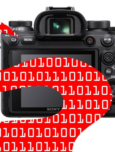 Graphic of Sony Camera with Data Stream