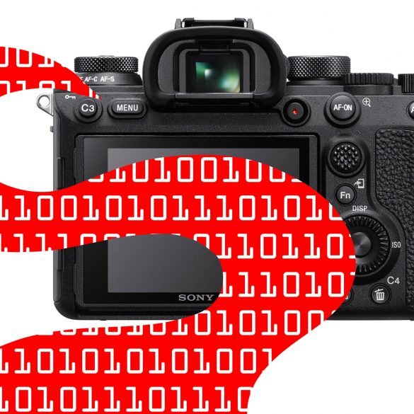 Graphic of Sony Camera with Data Stream
