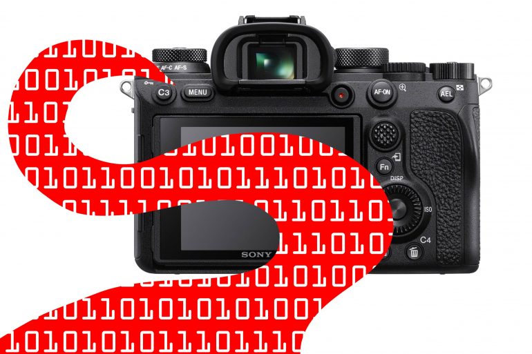 Graphic of Sony Camera with Data Stream