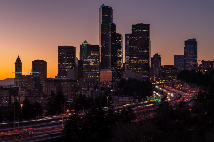 Seattle Skyline from South Seattle, shot with Moment VND filter