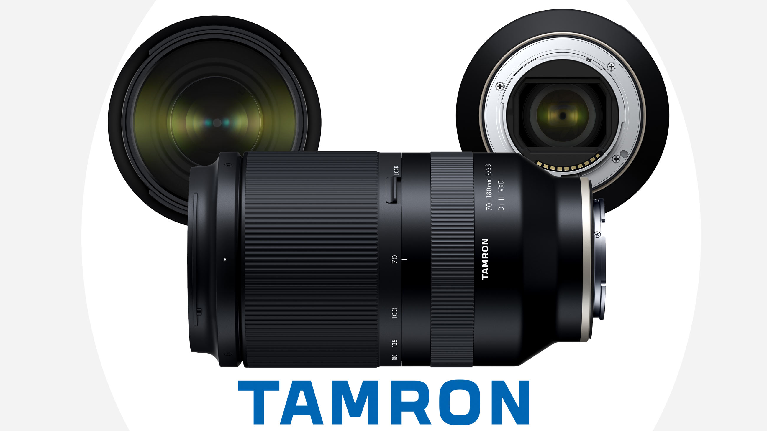 Tamron 70-180mm lens, front and back elements