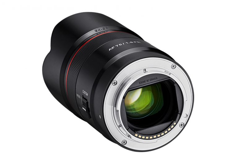 samyang AF 75mm F1.8 FE mount