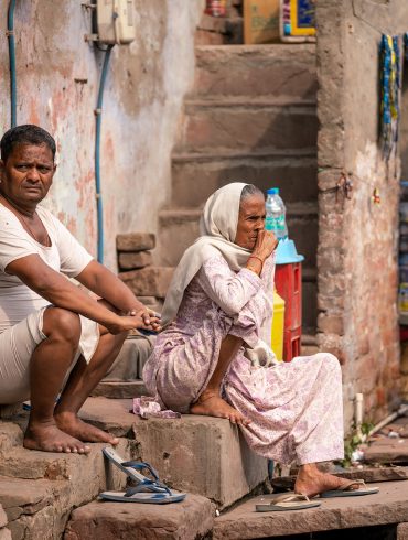 Curbside in Agra, India