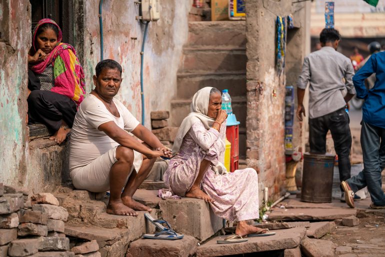 Curbside in Agra, India