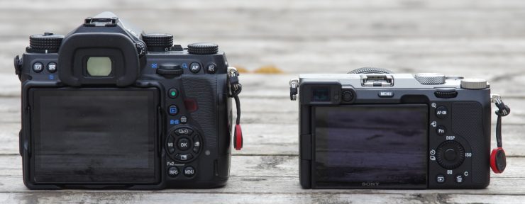 Pentax K-1 and Sony A7C LCD screens